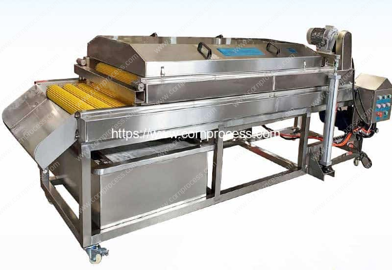 Full-Automatic-Brush-Type-Corn-Silk-Cleaning-Removing-Machine