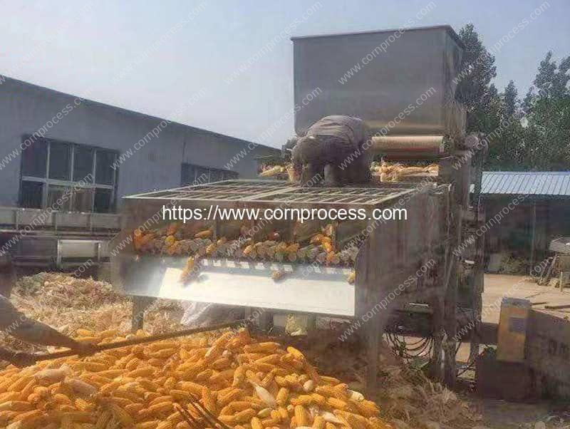 Full-Automatic-Fresh-Corn-Dehusking-Machine