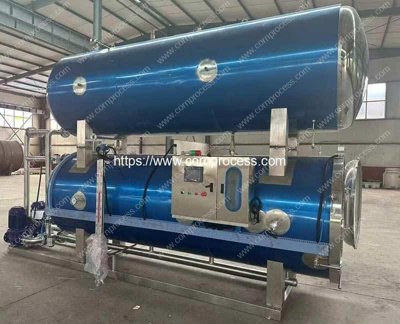 Automatic-Double-Drum-Sweet-Corn-Cooking-Sterilizer-Autoclave-for-Indonesia-Customer