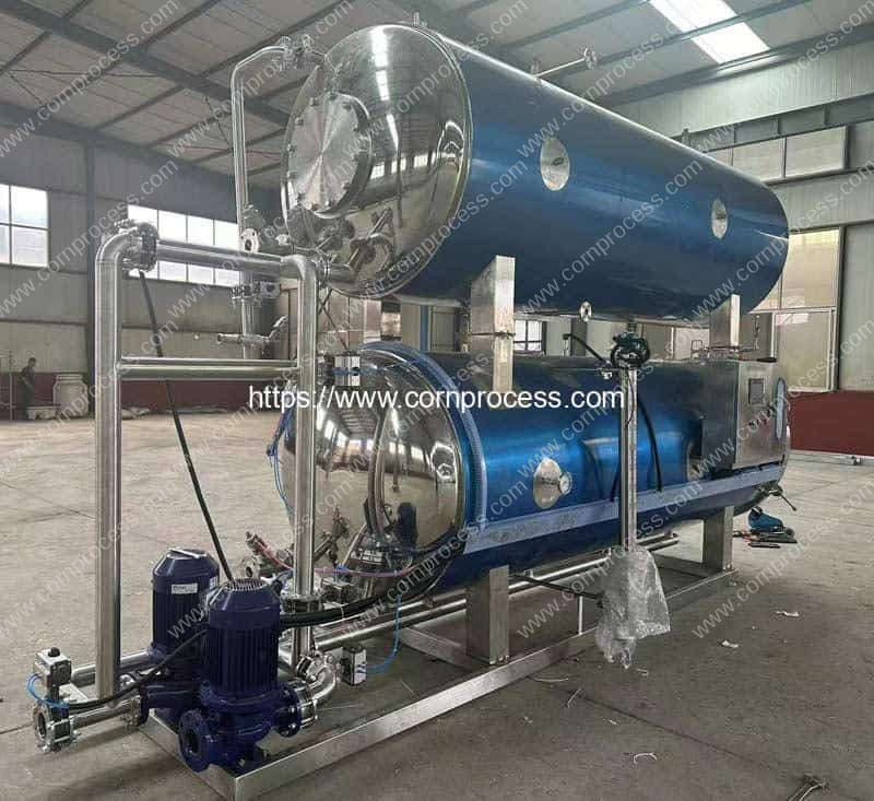 Automatic-Steam-Heating-Sweet-Corn-Cooking-Sterilizer-Autoclave-for-Indonesia-Customer