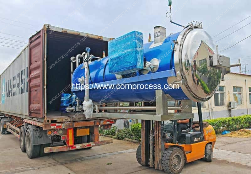 Automatic-Sweet-Corn-Cooking-Autoclave-Bottom-Drum-Delivery-afor-Indonesia-Customer