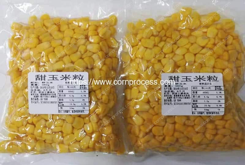 Full Automatic Vacuum Packed Sweet Corn Kernel Production Line