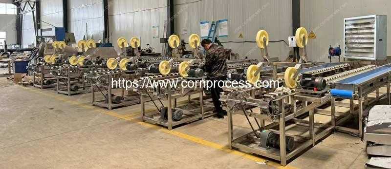 Fixed-Feeding-Conveyor-Sweet-Corn-Head-and-Tail-Cutting-Removing-Machine